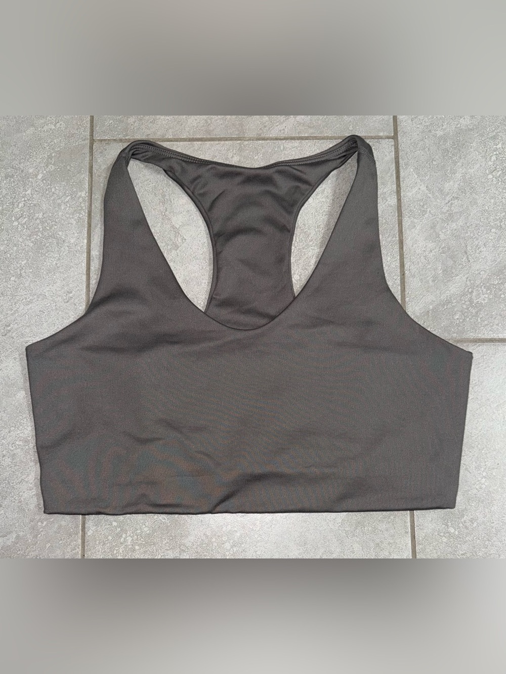 Zella Two-Tone Grey Racerback Sports Bra